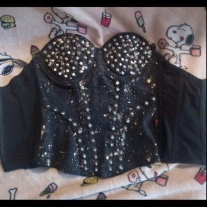 Tripp NYC vintage corset strapless bustier top